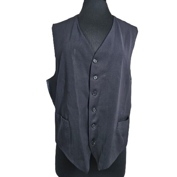 Tombolini Italian Black Suit Coat and Vest Chest Size 48 - Picture 5 of 10